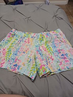 Lilly Pulitzer Ocean View Womens Shorts Multicolor Tropical Size Small (10)